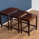 Retro Teak 1960s Mid Century Nest Of Tables Coffee Tables By E W Bach Odense Møbelfabrik