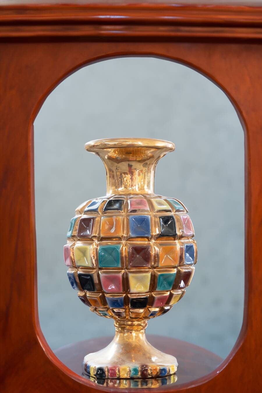 Colorful ceramic vase, 1960