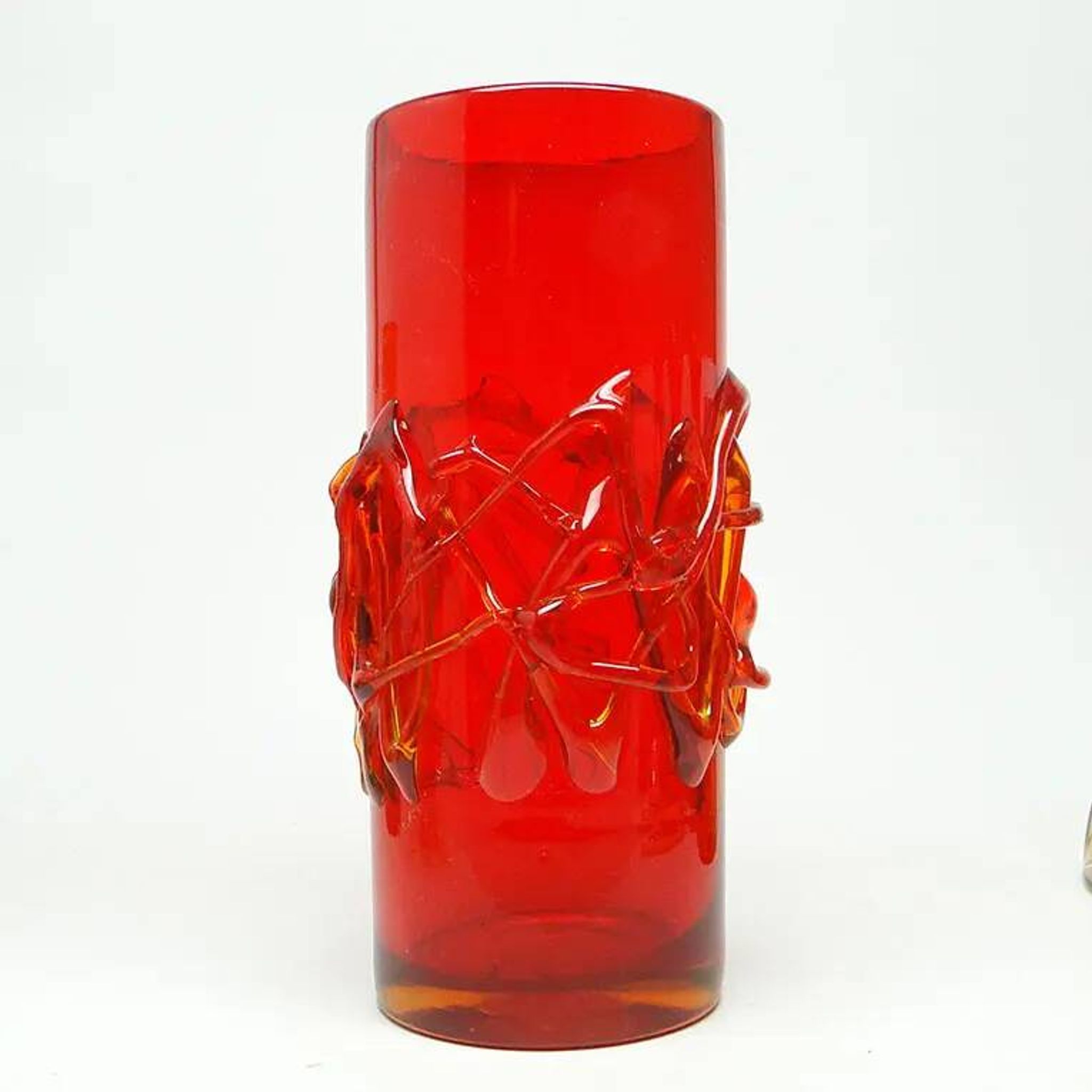 Vase, modernism, glass, designed by J. Słuczan-Orkusz, Poland, 1970s