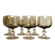 Set of 6 smoked glasses luminarc france