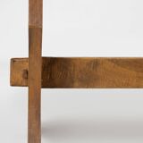 Art Deco bench in solid wood, France ca. 1940