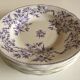 Set of 7 soup plates earthenware of Sarreguemines circa 1870 décor thorns