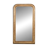 Narrow 19th C Louis Philippe Mirror with Flowers