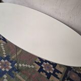Vintage ellipse shaped dining table, Denmark 1970s