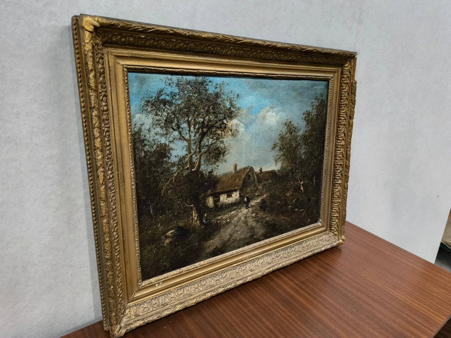 Oil on canvas painting rural scene Paul Astier