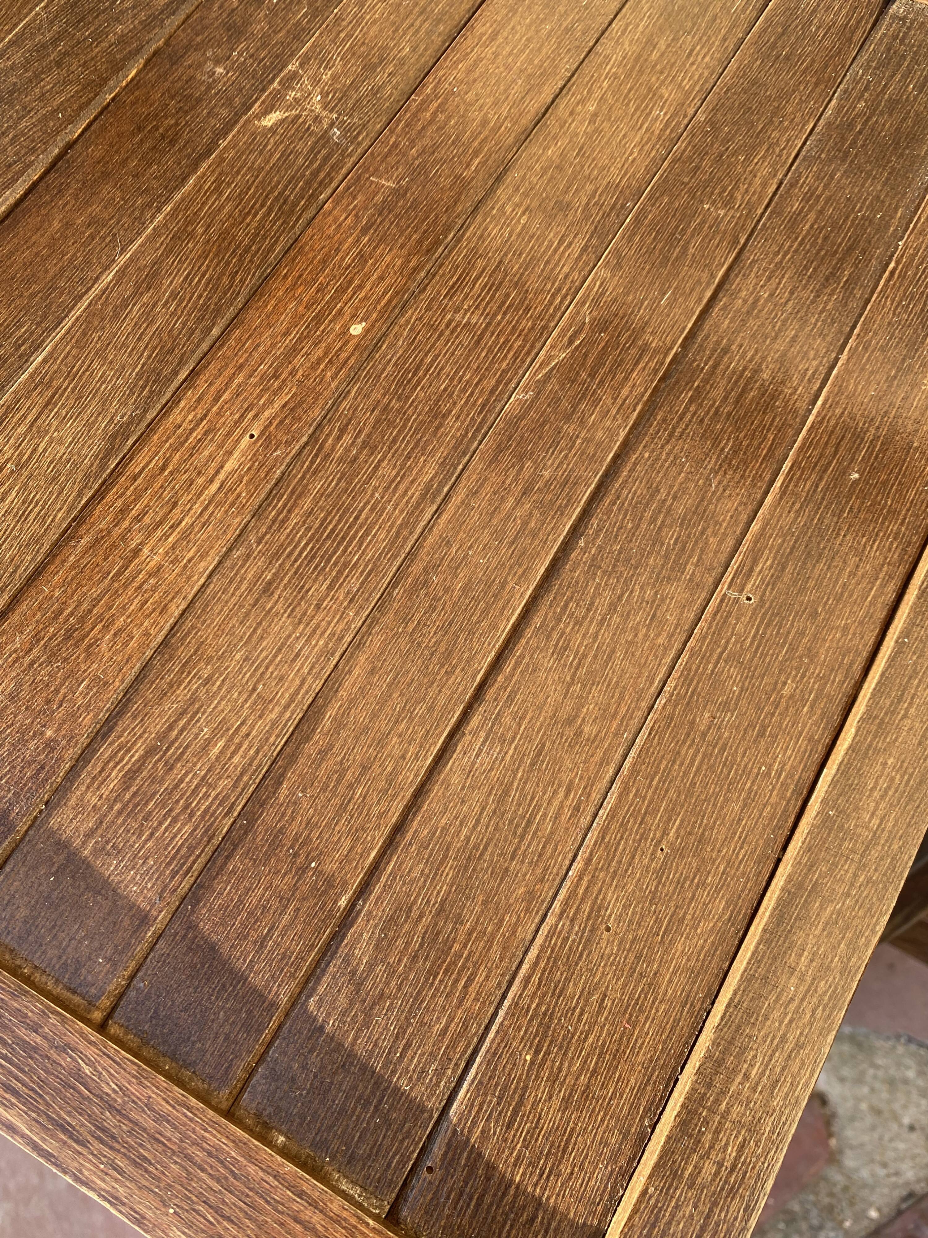 Three wooden folding chairs