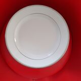 6 Flat plates in Chatres porcelain on expensive