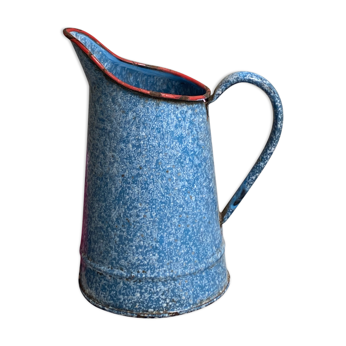 Old enamelled pitcher