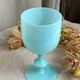 Cup or large glass in blue opaline from Portieux