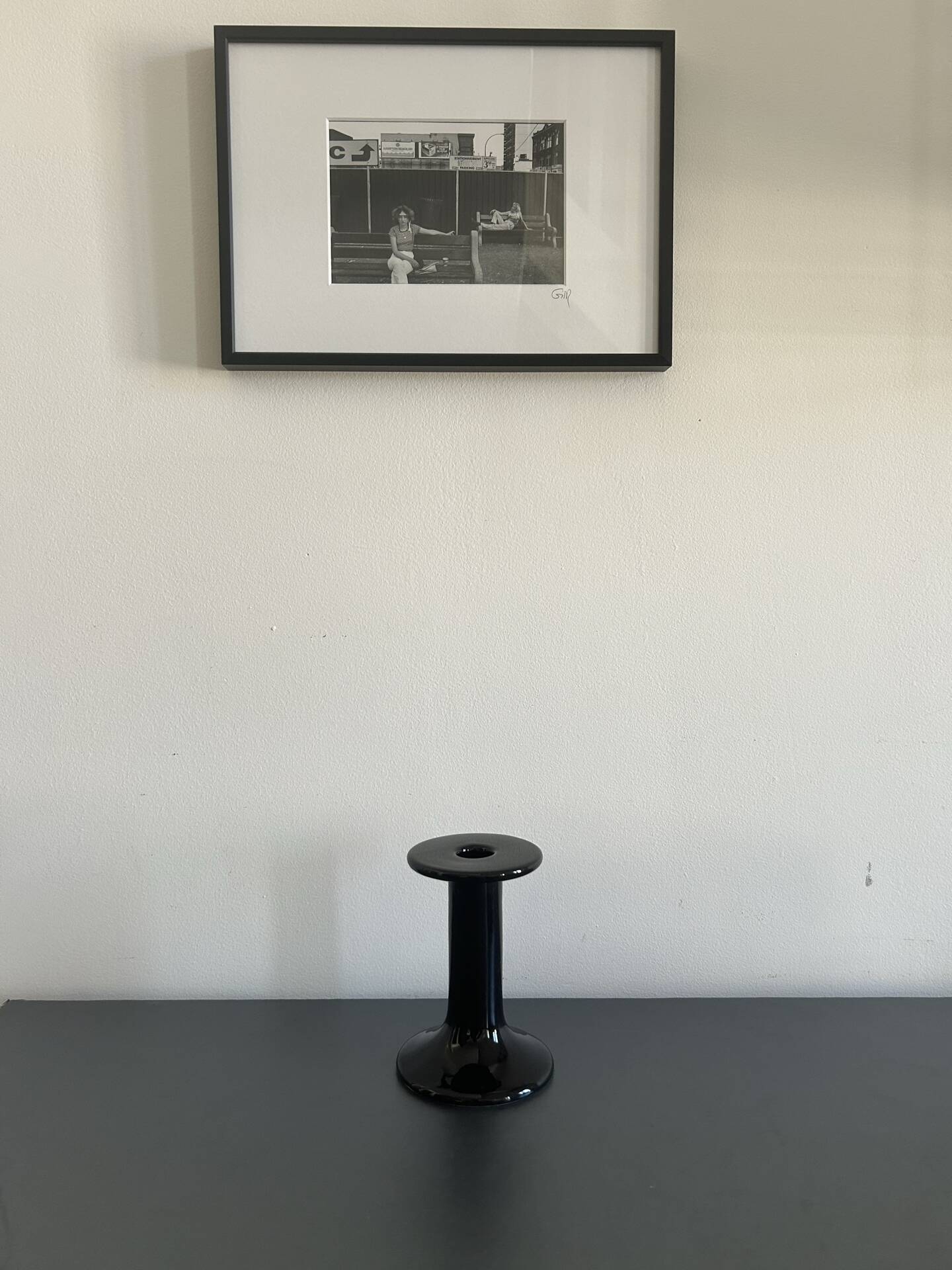 Black ceramic candlestick ASA selection Germany