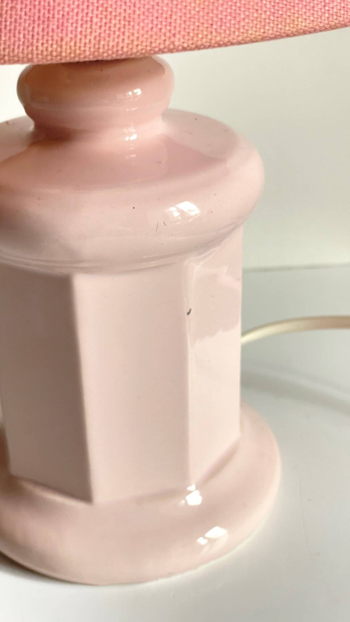 Vintage Pink Ceramic Lamp
