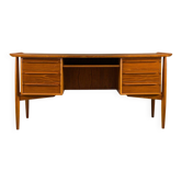 Mid-century Danish teak executive desk by Arne Vodder for H.P. Hansen, 1960s