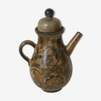Large ceramic teapot La Grange aux Potiers René and Madeleine Valencia