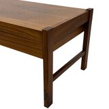 Vintage low sideboard with drawers 70's walnut veneer design