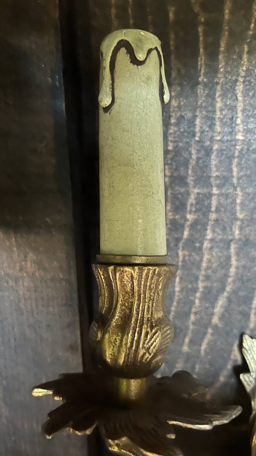 Vintage golden bronze 2-light wall light