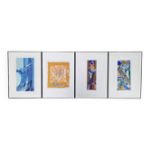 Suite de 4 épreuves d'artiste abstraites – Signées GW – Circa 1990