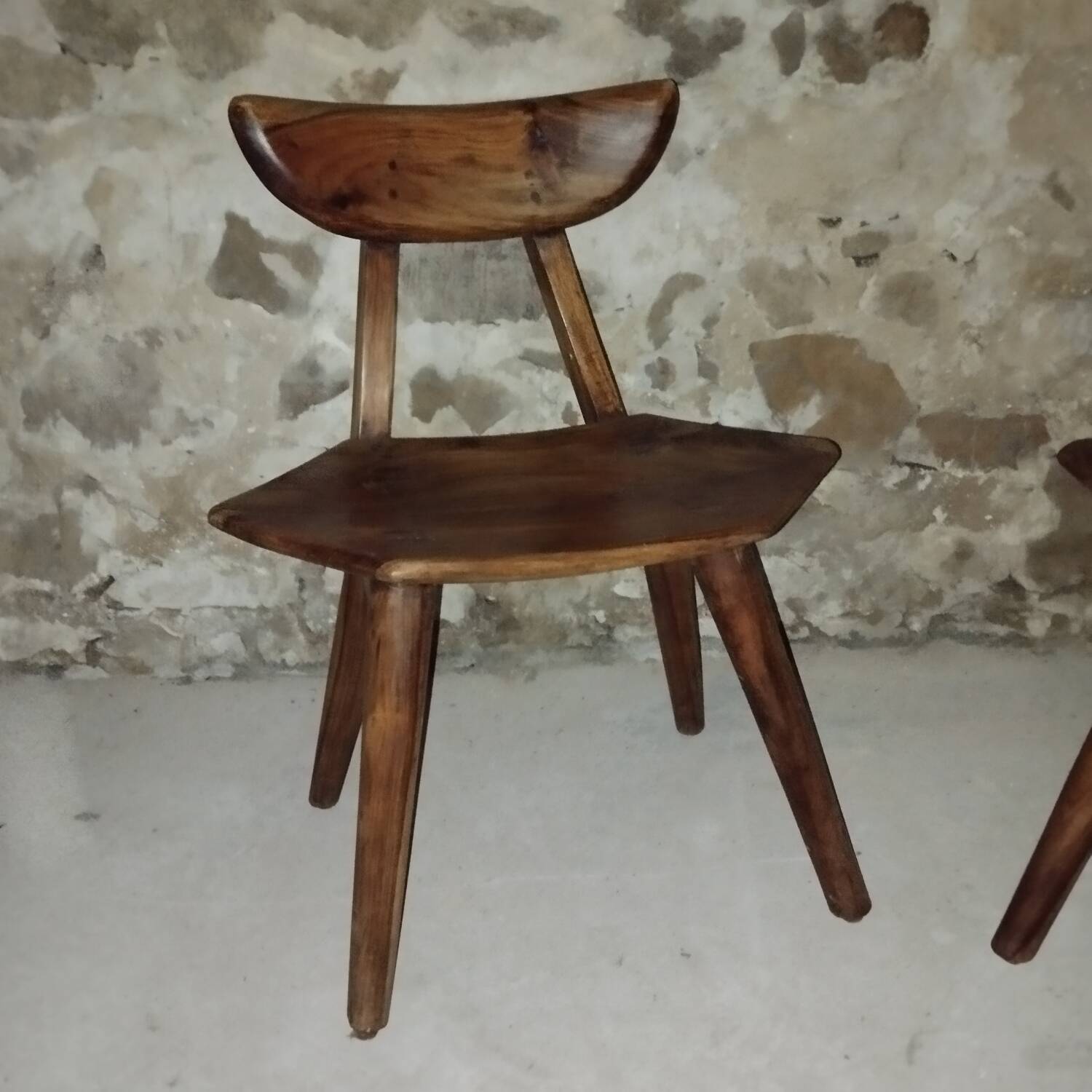 Pair of brutalist chairs from the 70s