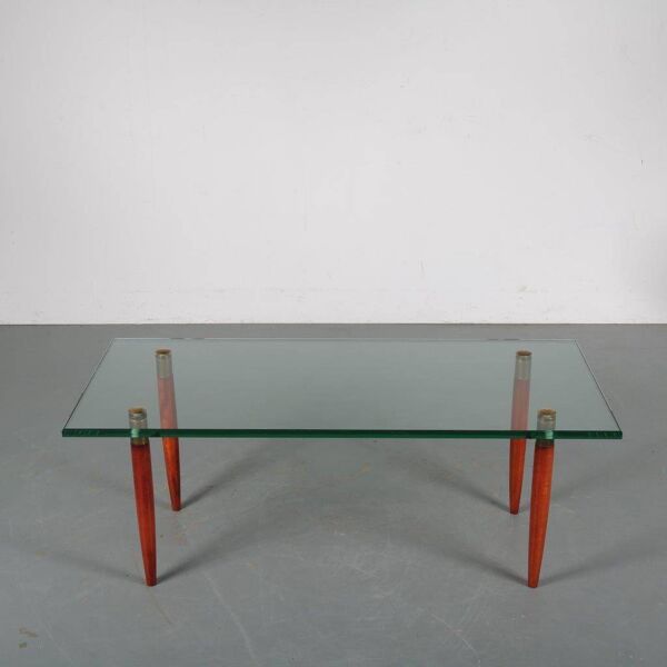 Table Basse Attribuée à Fontana Arte, Italie 1950