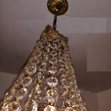 Balloon chandelier in bronze and crystal