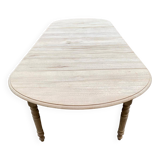 Louis Philippe extendable dining table with 8 leaves, renovated, 350cm, 19th century.