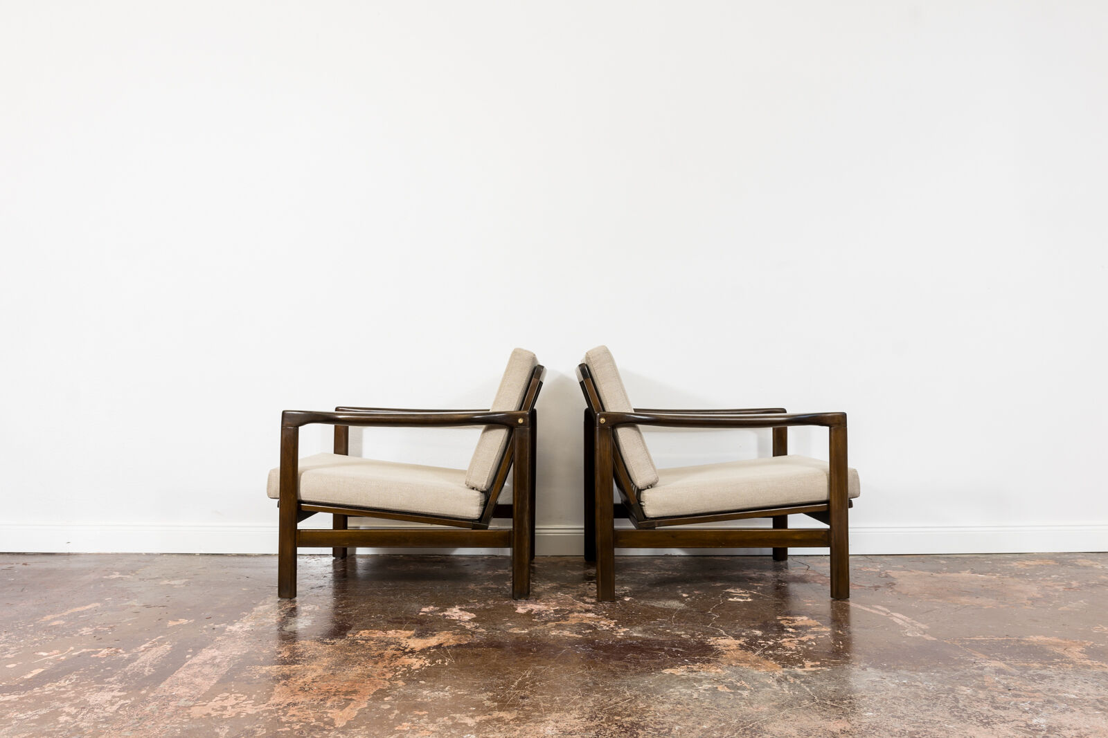 Pair of mid-century B7522 lounge chairs by Zenon Bączyk 1960's