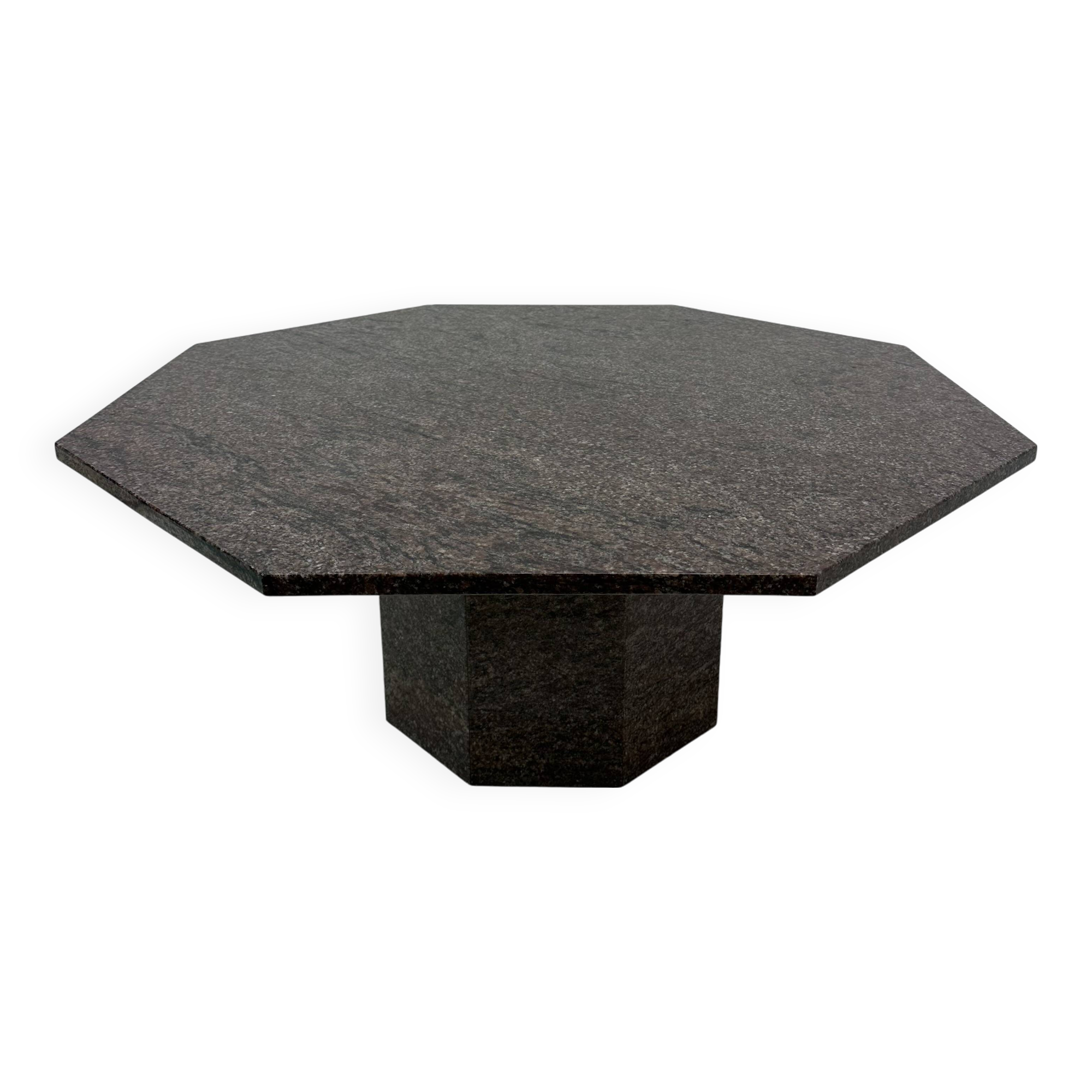 Mid-Century Hexagonal Granite Coffee Table, 1980s