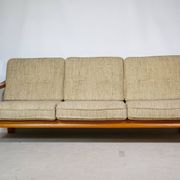 Vintage Scandinavian three-seater teak sofa, 1970s