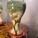 pair of ceramic lamps, Art Nouveau 1900 with 30 slight signs of wear visible