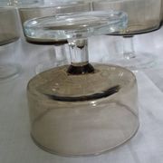 Ice cream coupe, stemmed glass, smoked glass verrines "space age"