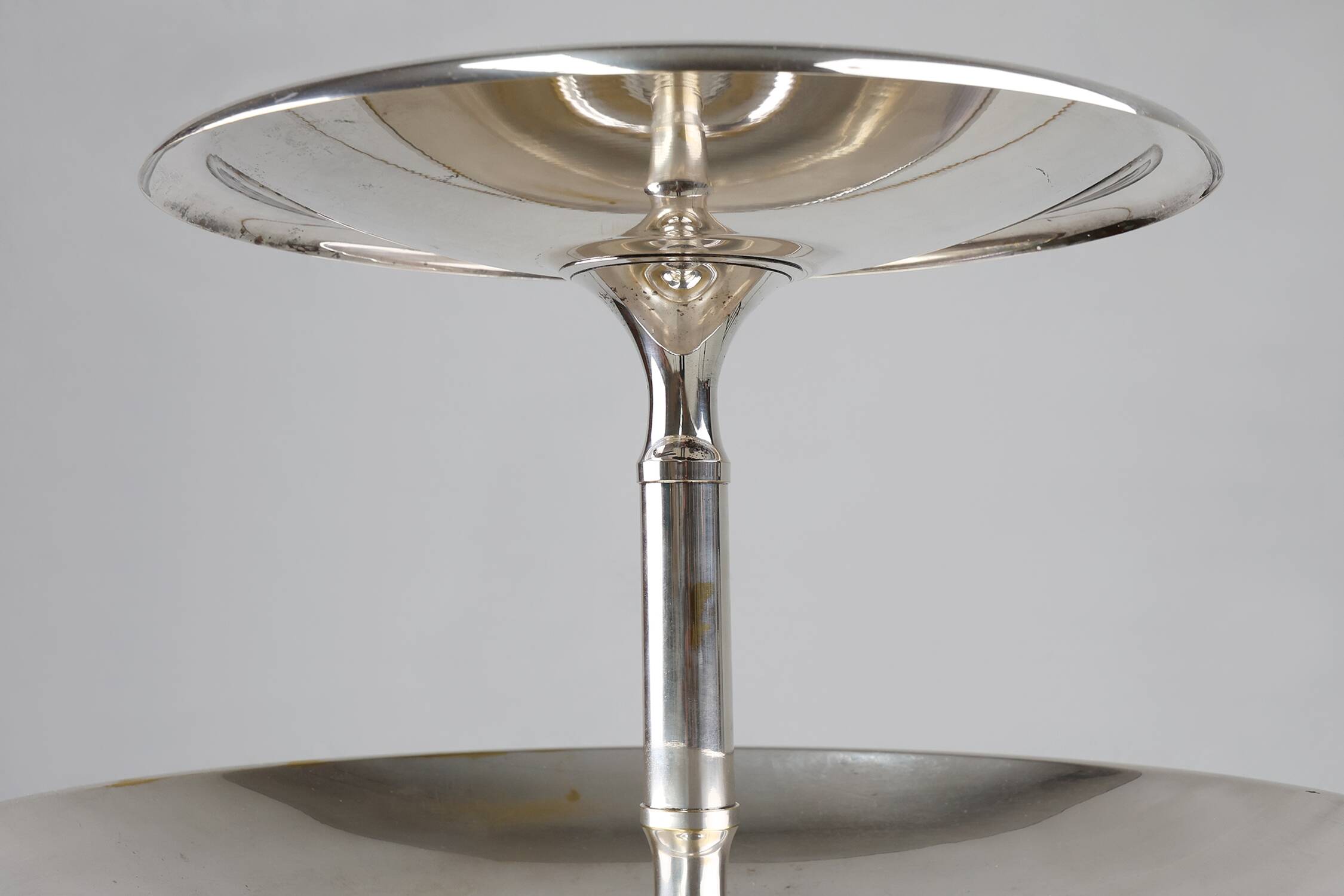 Large antique silver-plated bowl / etagère, France ca. 1900