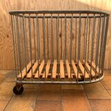 Vintage metal industrial trolley