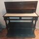 Console oak white marble