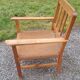Scandinavian armchair of the 50s in cherry tree sitting in rope