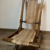Victorian folding chair 19th century Gothic caning Art & Craft