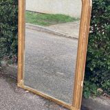 Miroir Louis Philippe en bois massif et stuc doré XIX siècle 125x80cm