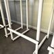 Set de 3 tabourets de comptoir modernistes italiens, acier laqué blanc 1970
