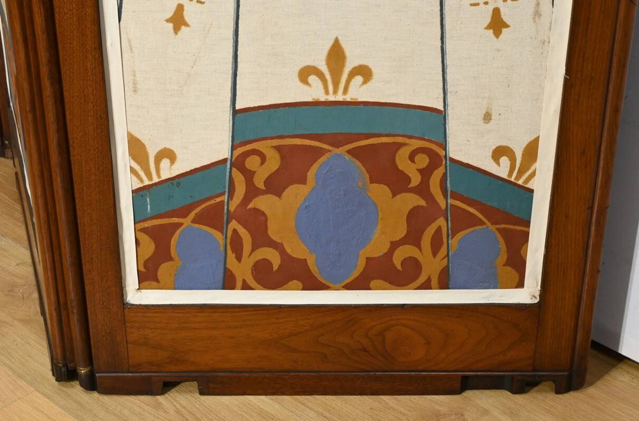 Four-Panel Mahogany Screen – First Part 20th Century