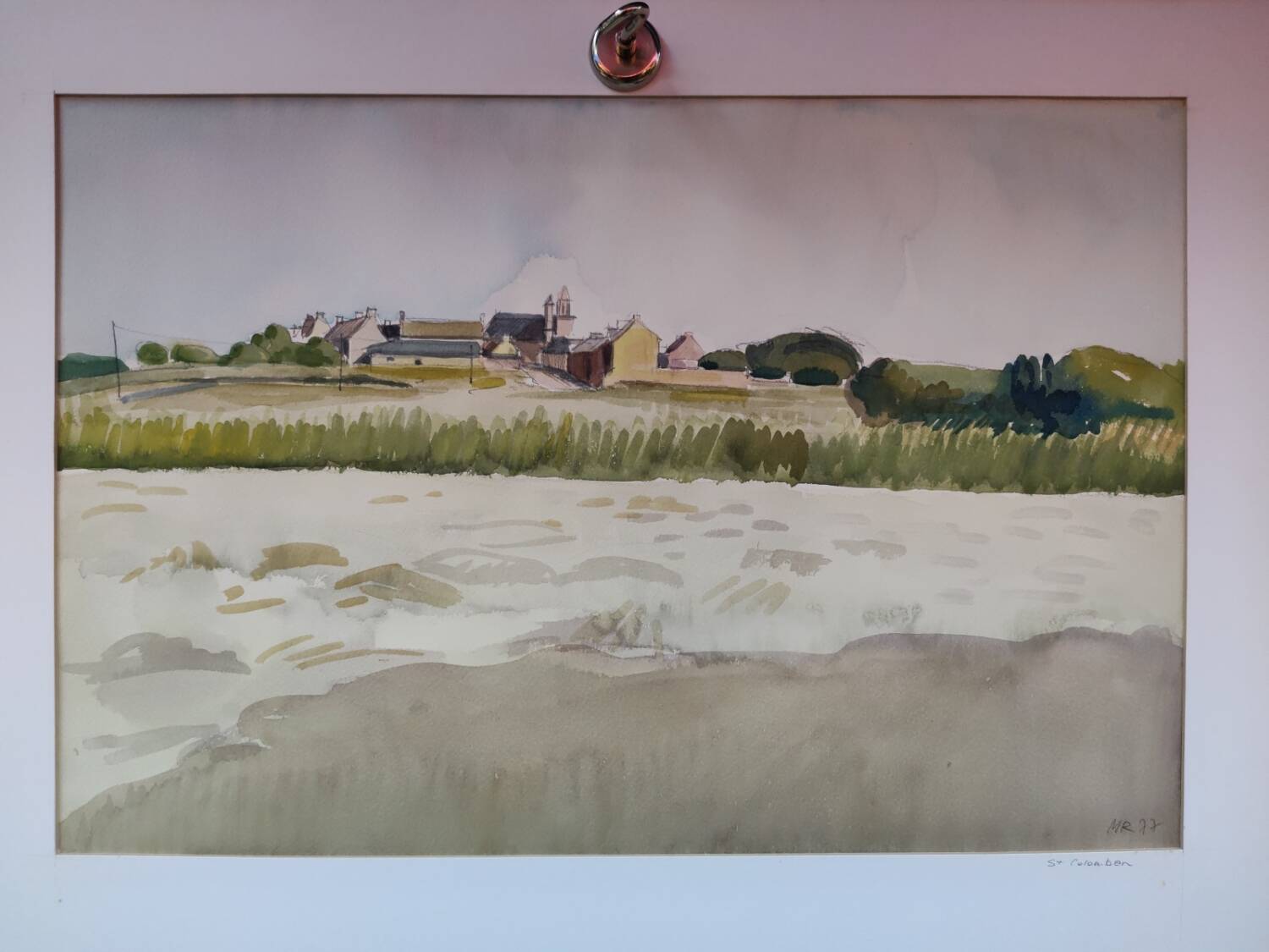 Watercolour by Michel Roubille, Saint Colomban 1977