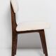 20th-century walnut and light cream boucle butterfly chair, Europe, 1960.