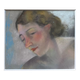 Pastel painting "Portrait of a woman", circa 1950 post cubist