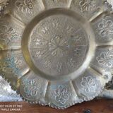 Ancien plateau en laiton marocain