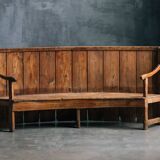 Rustic High-Back Tavern Settle, England, 18th Century