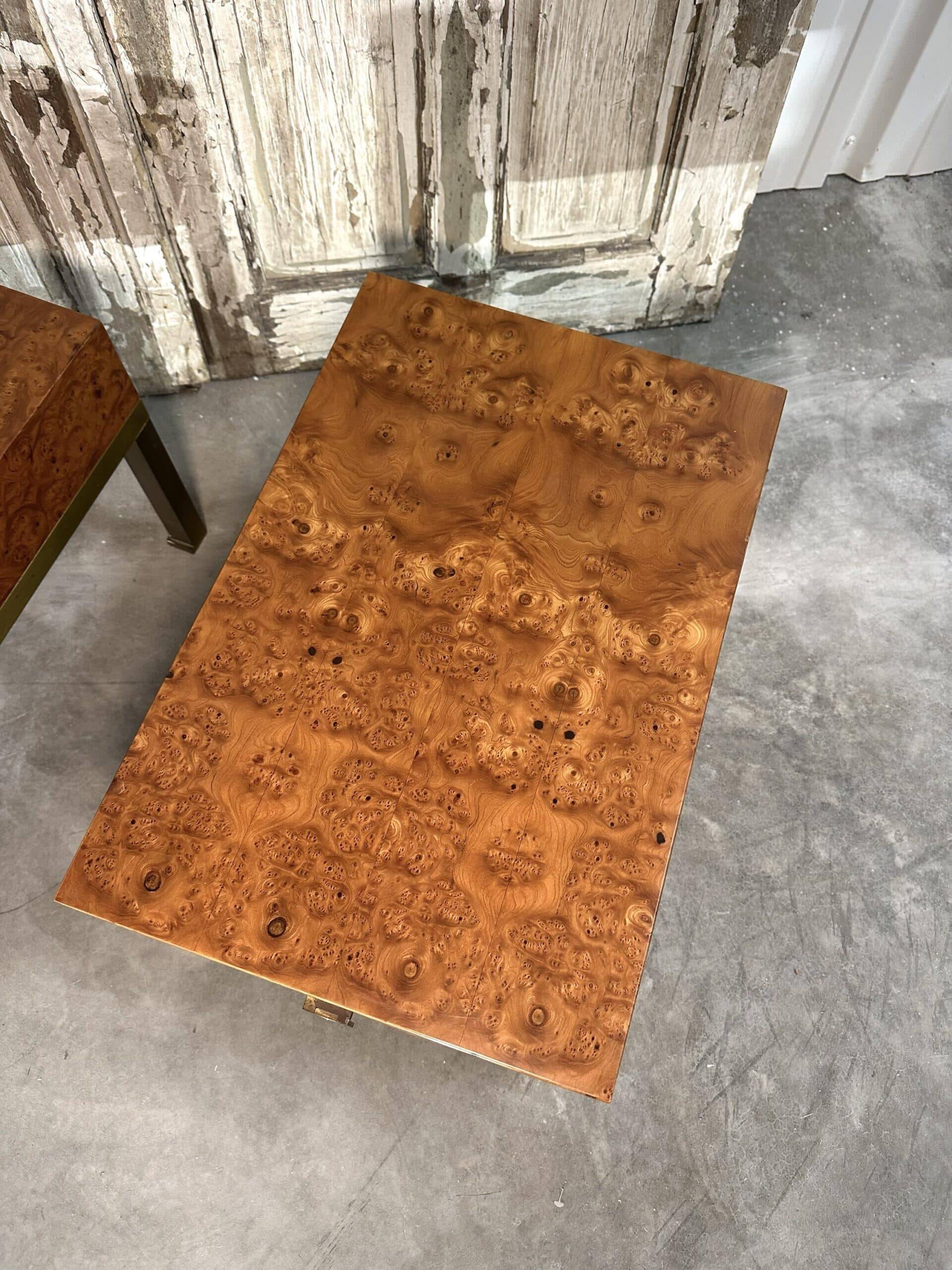 Pair of bedside tables serving as end tables by Guy Lefèvre for Maison JANSEN 1970s