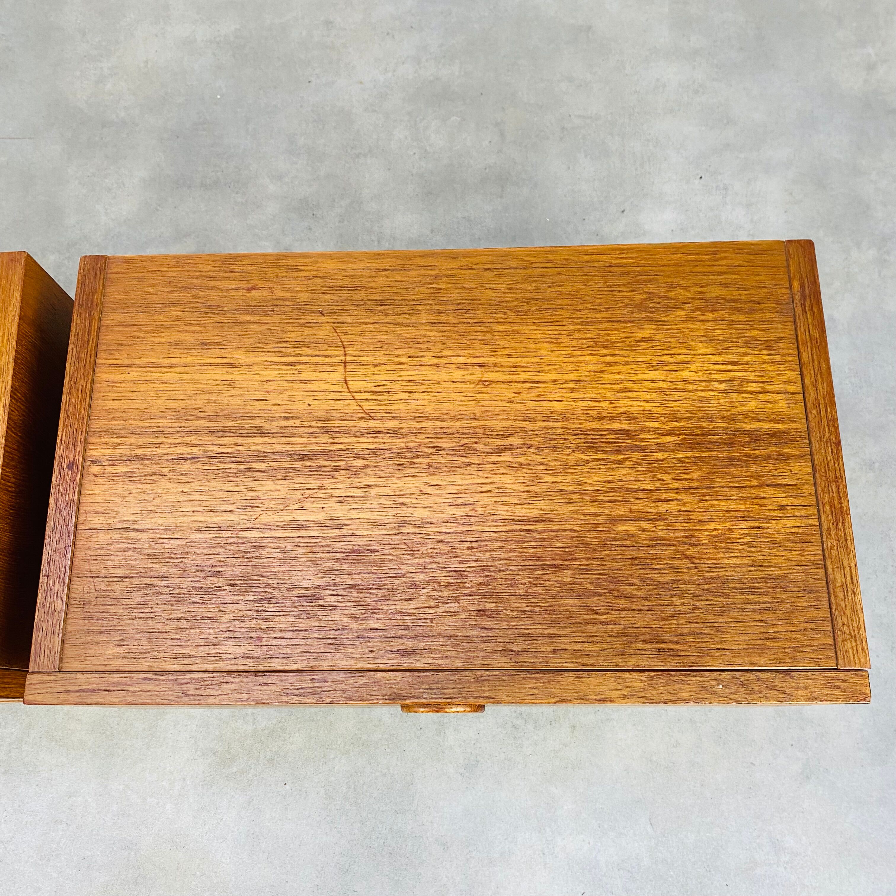 Pair of Scandinavian teak bedside tables 60s