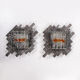 Brutalist wall lamps murano glass by Albano Poli for Poliarte, 70s, set of 2.