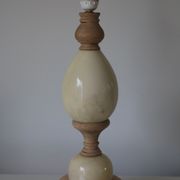 Marble and wood lamp base 400mm (without shade)