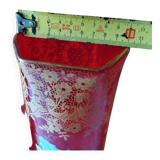Red enameled vases