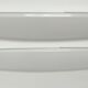 Two wall shelves ceramic glazed white vintage