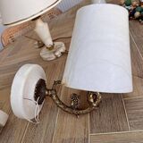 Pair of marble wall lights