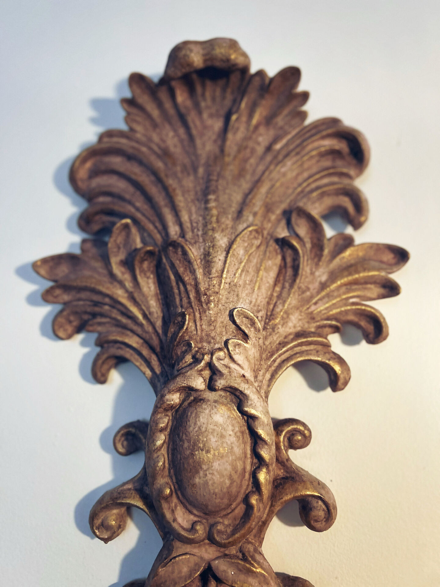 Incredible patinated wall candle holder